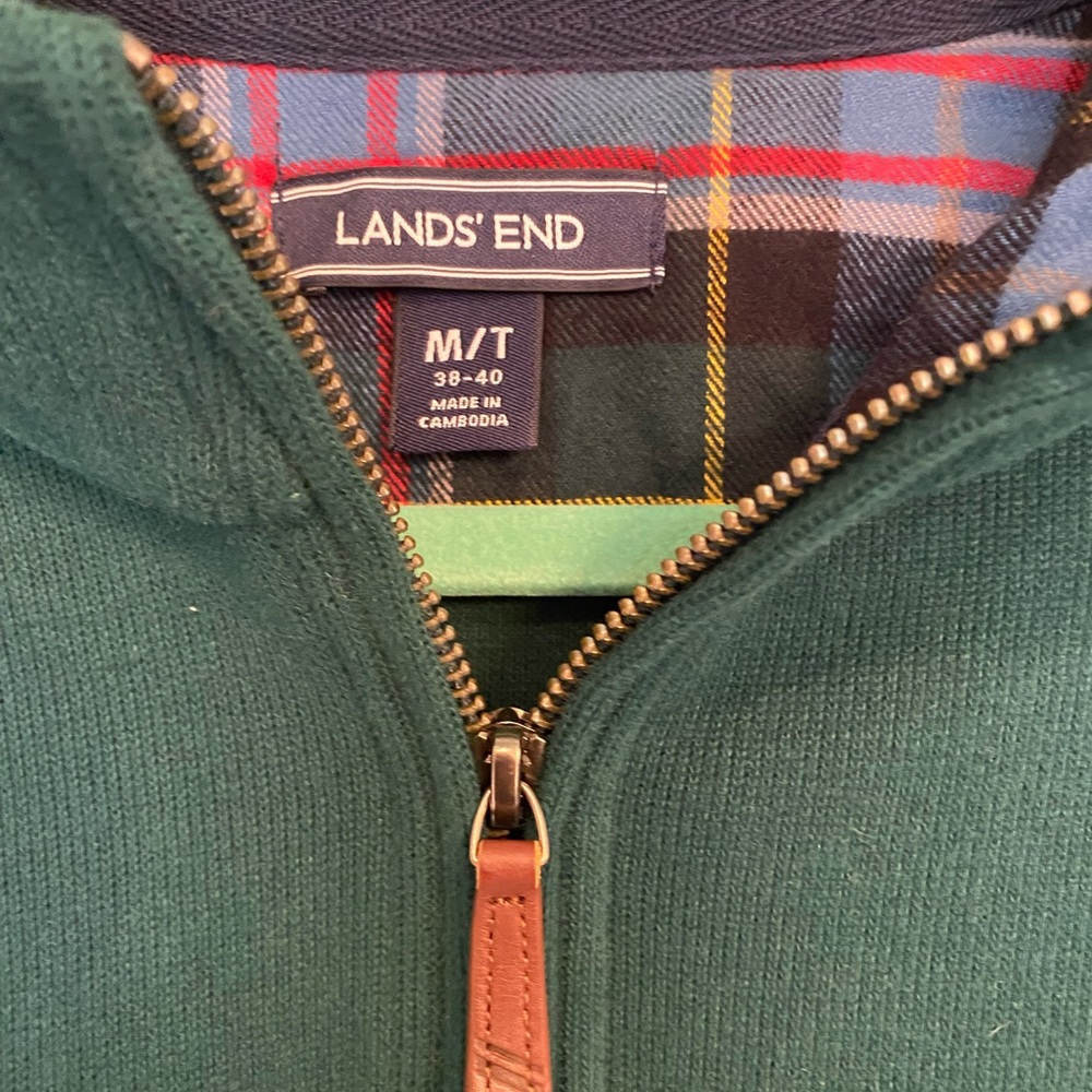 Lands End 1/4 zip sweater sz M T